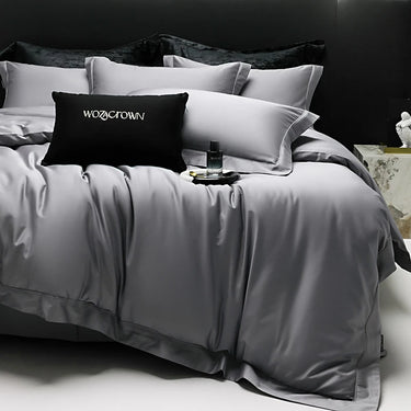 Classic Gray Purple Hotel Quality Egyptian Cotton 1000TC Bedding Set